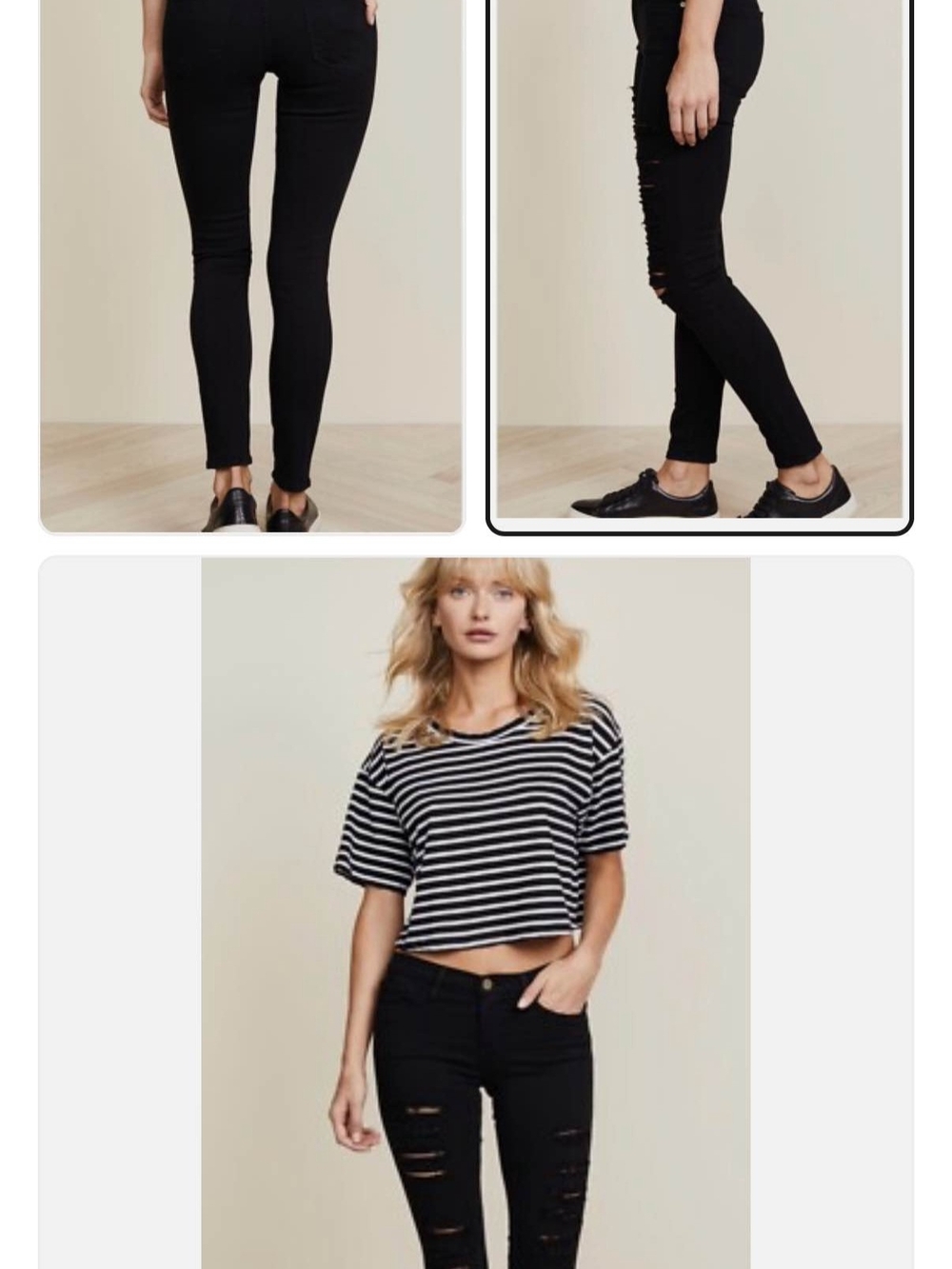 Frame LA Skinny Denim Jeans (Distressed)